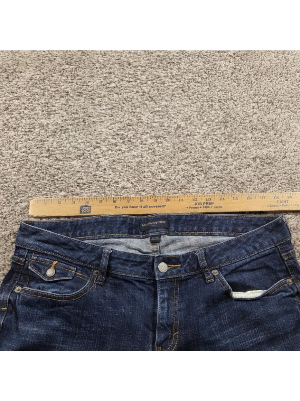 Banana Republic Jeans Womens 14 Bootcut Dark Wash Pocket Denim Pants - Picture 2 of 7